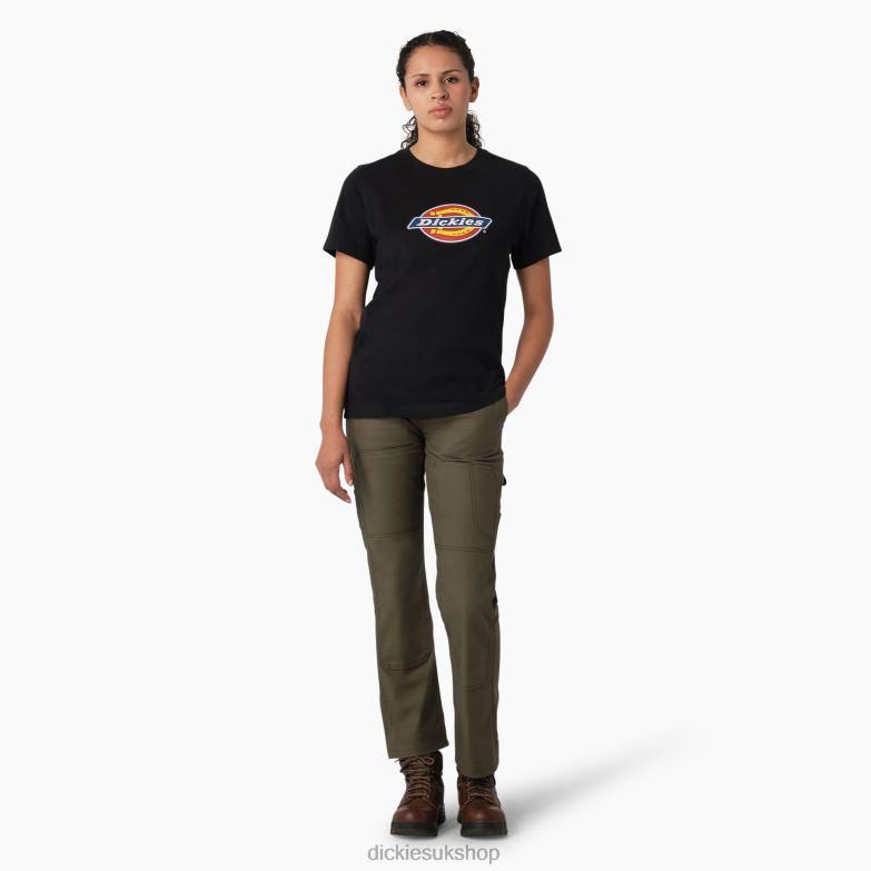 Heavyweight Logo T-Shirt Women Dickies Black (KBK) 88T842108 Apparel