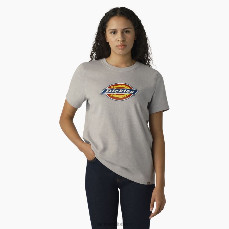 Heavyweight Logo T-Shirt Women Dickies Heather Gray (H2) 88T842107 Apparel