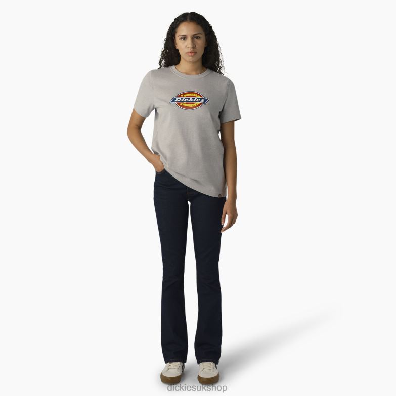 Heavyweight Logo T-Shirt Women Dickies Heather Gray (H2) 88T842107 Apparel