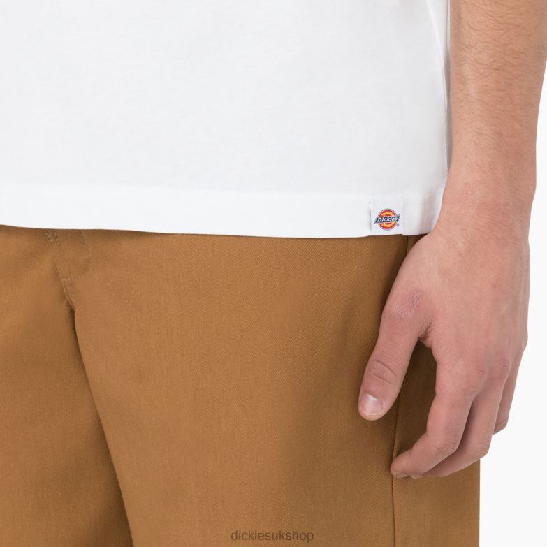 Leesburg Short Sleeve T-Shirt Men Dickies White (WH) 88T84878 Apparel