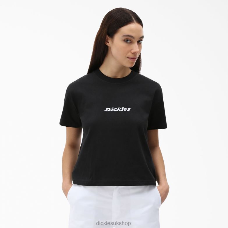 Loretto Cropped T-Shirt Women Dickies Black (KBK) 88T842179 Apparel