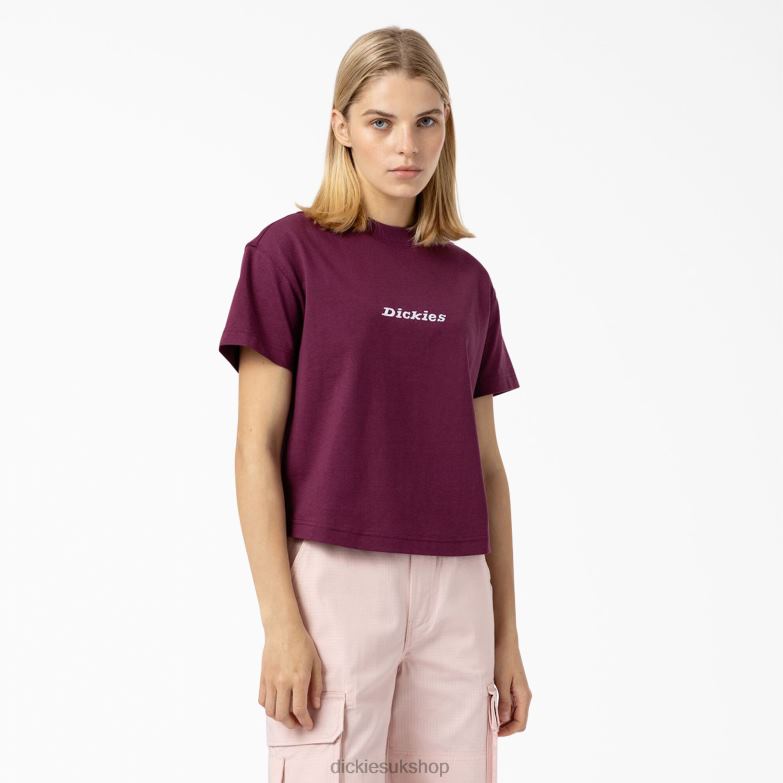 Loretto Cropped T-Shirt Women Dickies Grape Wine (GW9) 88T842178 Apparel