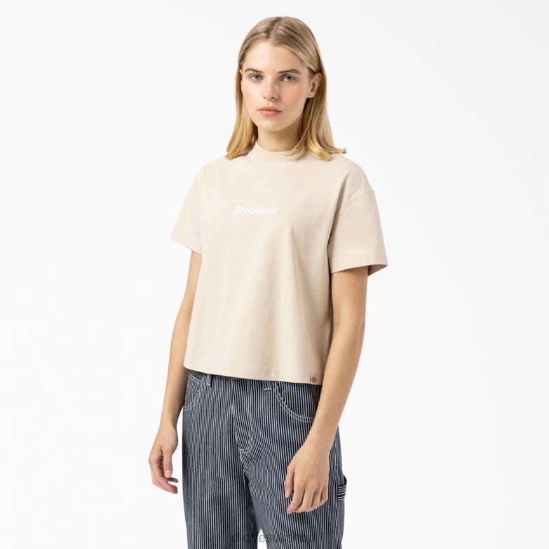 Loretto Cropped T-Shirt Women Dickies Tan (FTN) 88T842177 Apparel