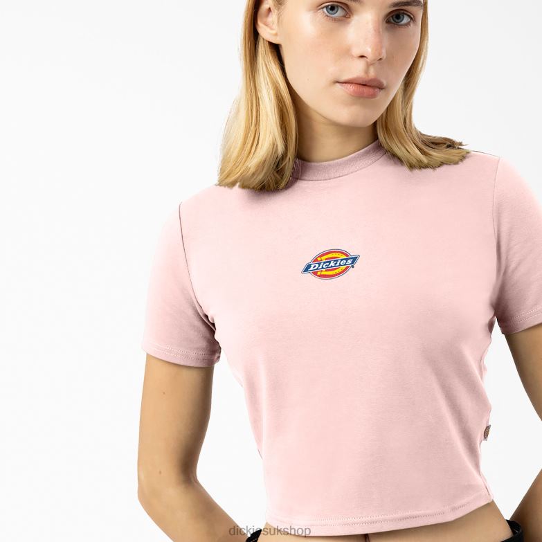 Maple Valley Logo Cropped T-Shirt Women Dickies Pink (PK) 88T842099 Apparel