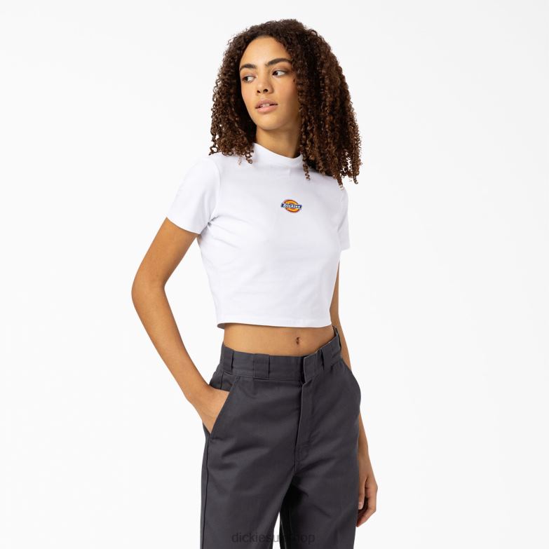 Maple Valley Logo Cropped T-Shirt Women Dickies White (WH) 88T842100 Apparel