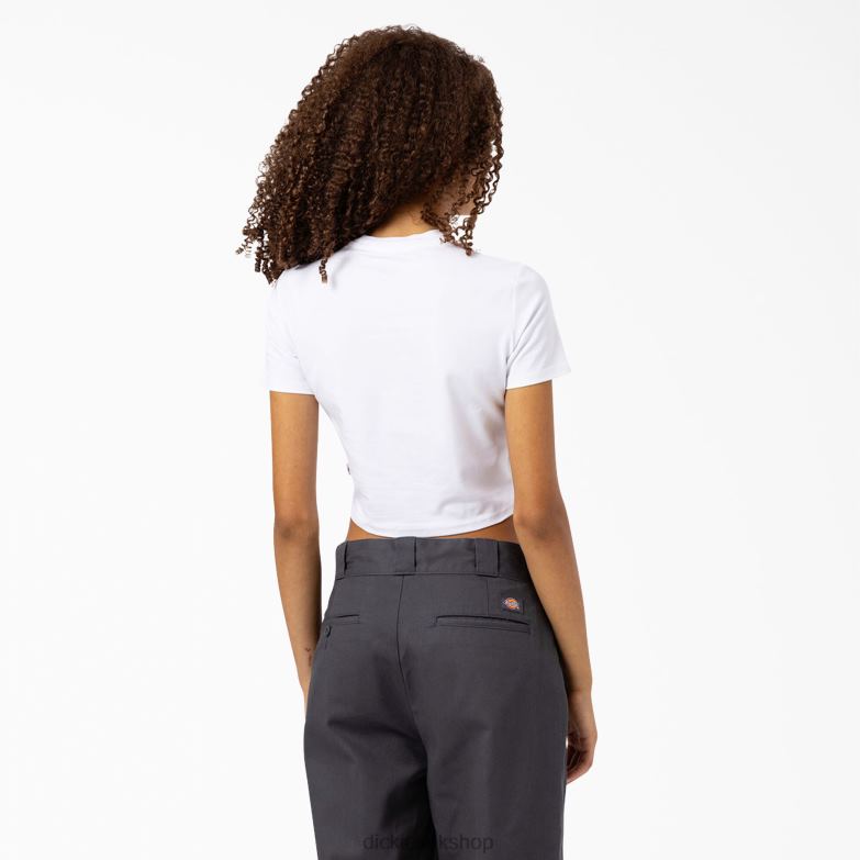 Maple Valley Logo Cropped T-Shirt Women Dickies White (WH) 88T842100 Apparel