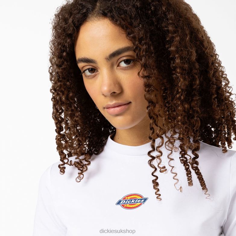 Maple Valley Logo Cropped T-Shirt Women Dickies White (WH) 88T842100 Apparel