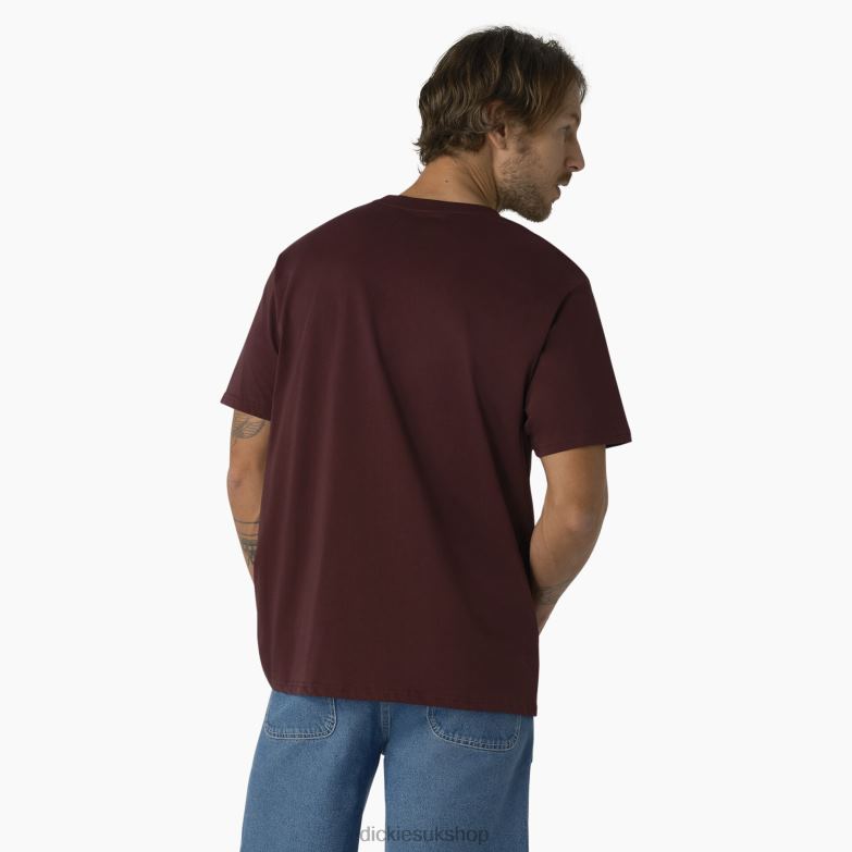 Mapleton Short Sleeve T-Shirt Men Dickies Maroon (MR) 88T84820 Apparel