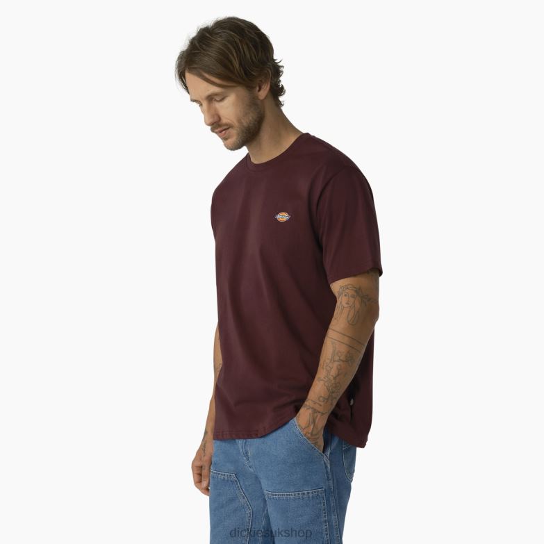 Mapleton Short Sleeve T-Shirt Men Dickies Maroon (MR) 88T84820 Apparel