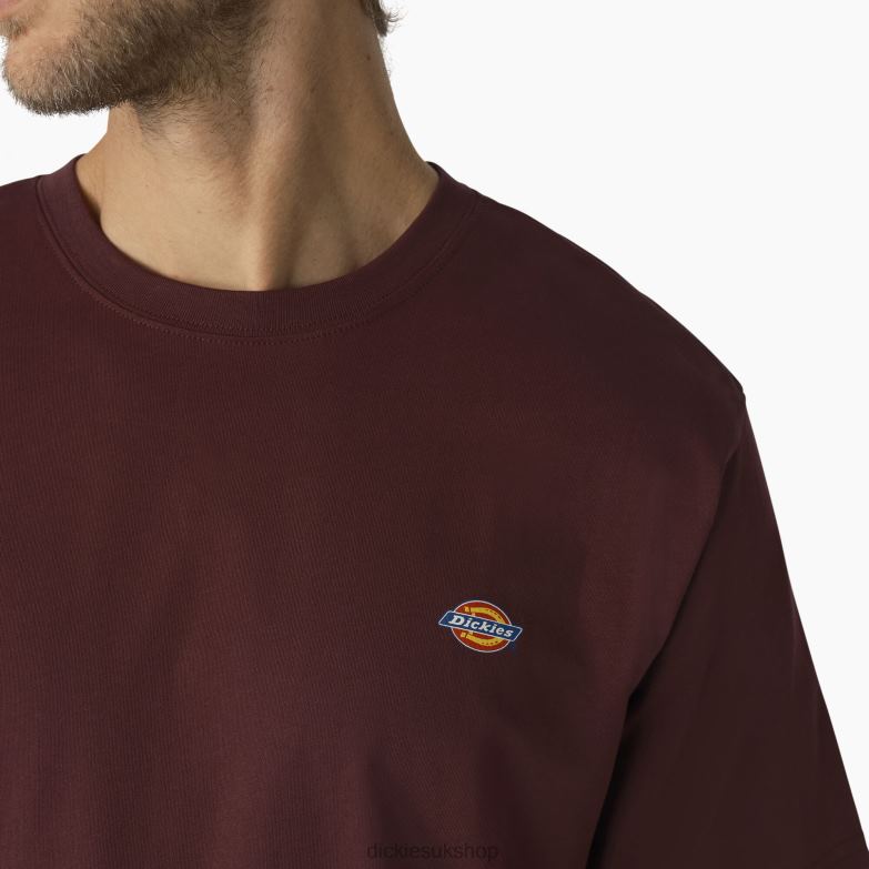 Mapleton Short Sleeve T-Shirt Men Dickies Maroon (MR) 88T84820 Apparel