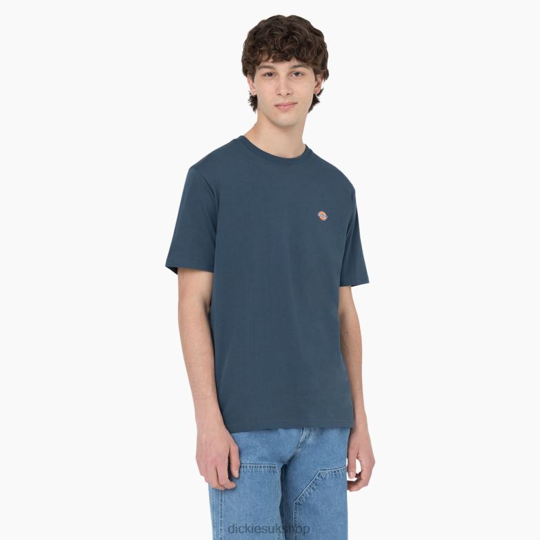 Mapleton Short Sleeve T-Shirt Men Dickies Navy Blue (NV) 88T84821 Apparel