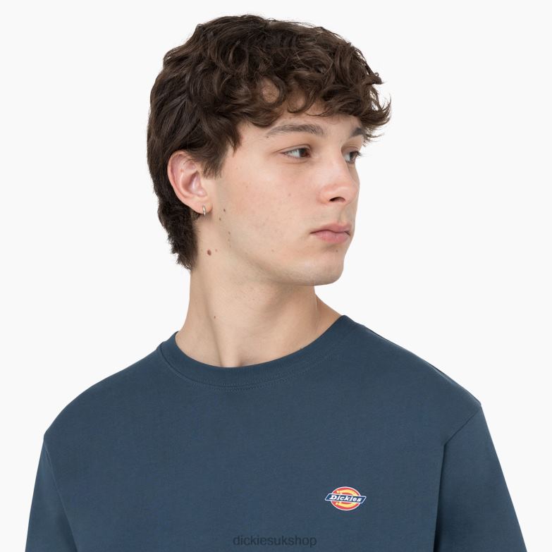 Mapleton Short Sleeve T-Shirt Men Dickies Navy Blue (NV) 88T84821 Apparel