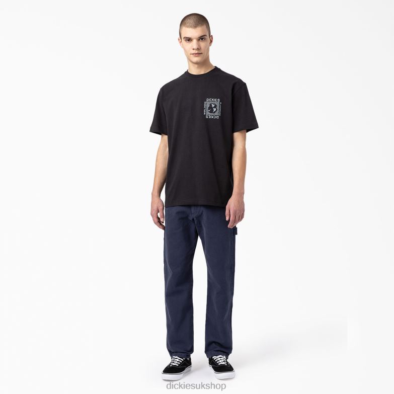 Marbury Short Sleeve T-Shirt Men Dickies Black (BK) 88T84800 Apparel