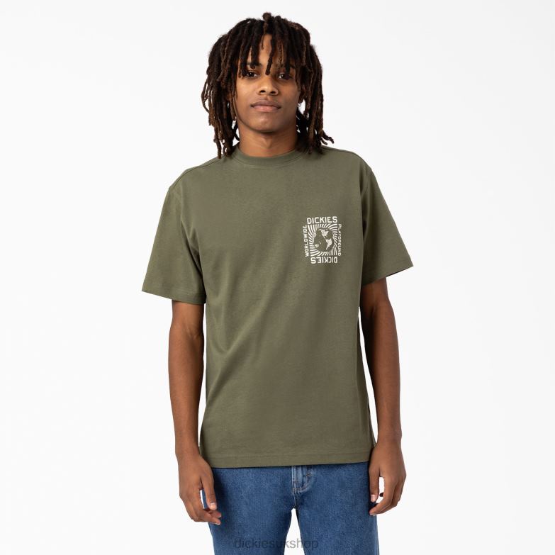 Marbury Short Sleeve T-Shirt Men Dickies Military Green (ML) 88T84802 Apparel