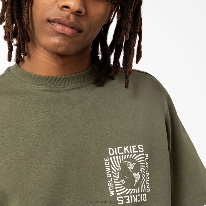 Marbury Short Sleeve T-Shirt Men Dickies Military Green (ML) 88T84802 Apparel