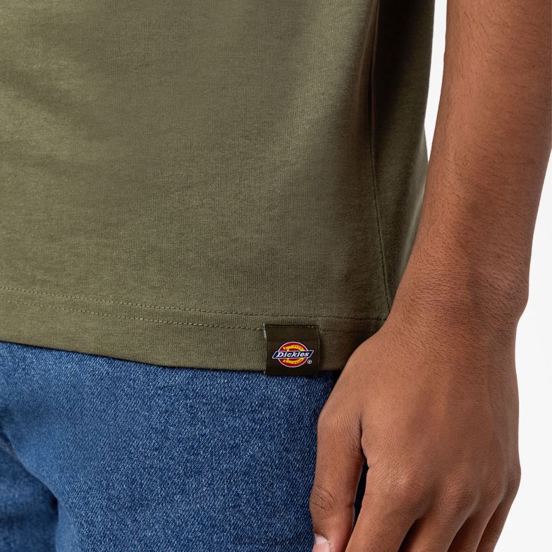 Marbury Short Sleeve T-Shirt Men Dickies Military Green (ML) 88T84802 Apparel