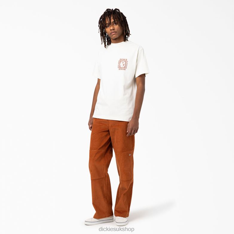 Marbury Short Sleeve T-Shirt Men Dickies White (WH) 88T84803 Apparel