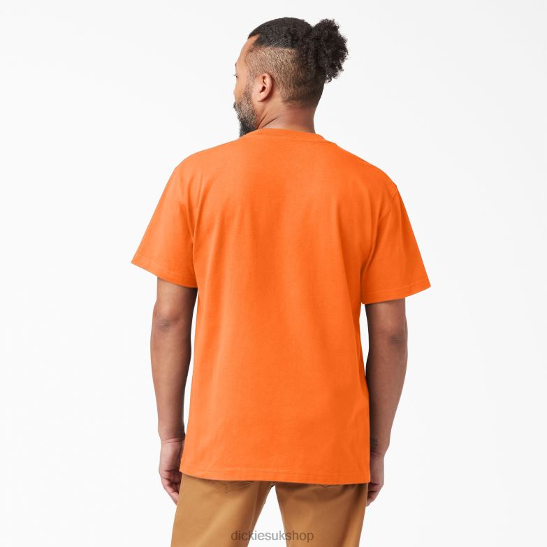 Neon Short Sleeve Heavyweight T-Shirt Men Dickies Bright Orange (BOD) 88T84570 Apparel