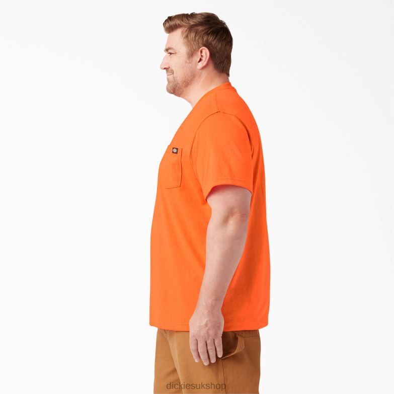 Neon Short Sleeve Heavyweight T-Shirt Men Dickies Bright Orange (BOD) 88T84570 Apparel