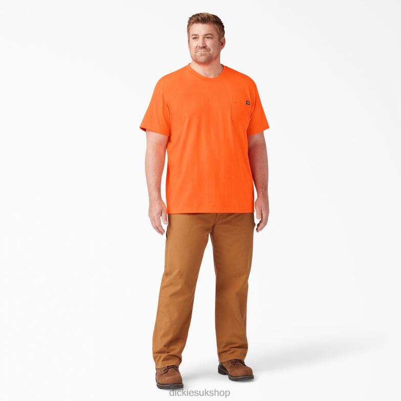 Neon Short Sleeve Heavyweight T-Shirt Men Dickies Bright Orange (BOD) 88T84570 Apparel