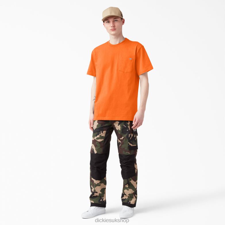 Neon Short Sleeve Heavyweight T-Shirt Men Dickies Bright Orange (BOD) 88T84570 Apparel