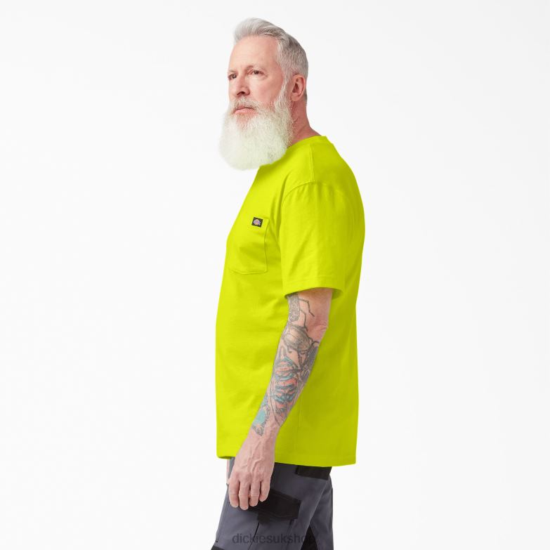Neon Short Sleeve Heavyweight T-Shirt Men Dickies Bright Yellow (BWD) 88T84571 Apparel