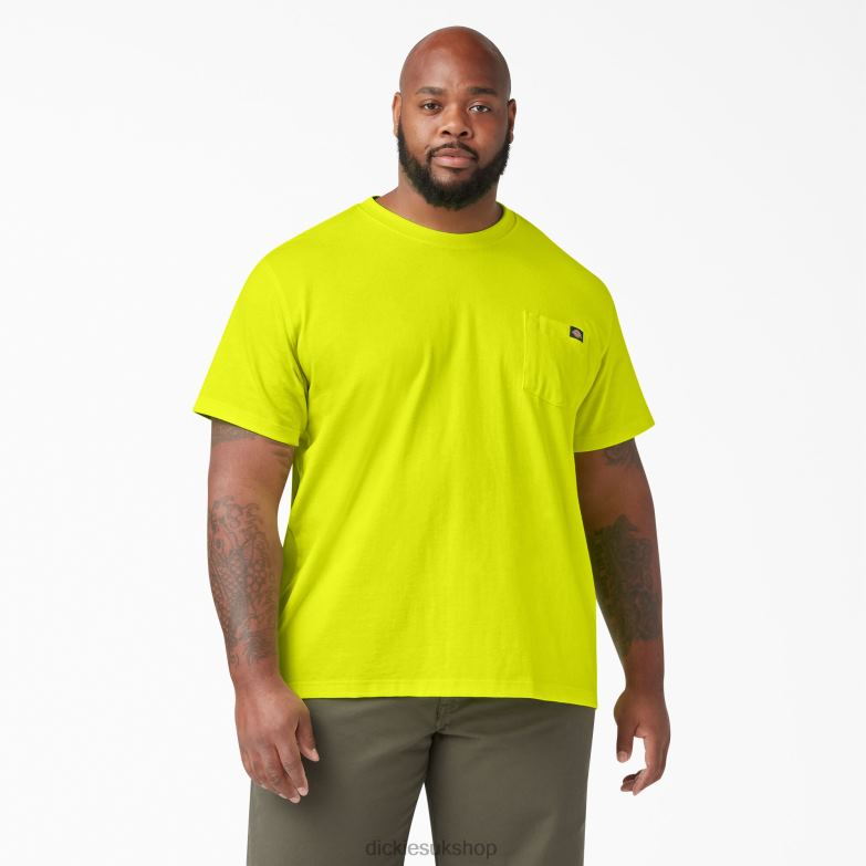 Neon Short Sleeve Heavyweight T-Shirt Men Dickies Bright Yellow (BWD) 88T84571 Apparel