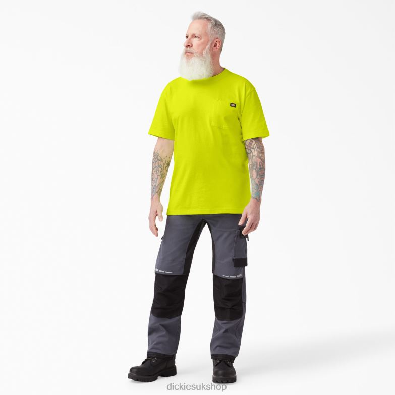 Neon Short Sleeve Heavyweight T-Shirt Men Dickies Bright Yellow (BWD) 88T84571 Apparel