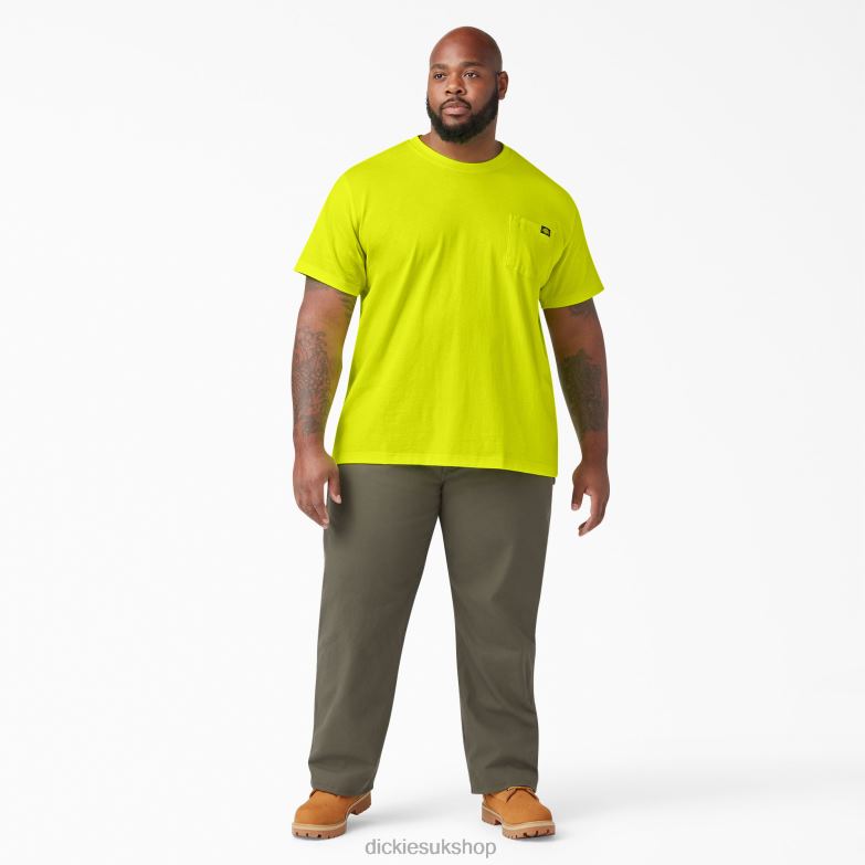 Neon Short Sleeve Heavyweight T-Shirt Men Dickies Bright Yellow (BWD) 88T84571 Apparel
