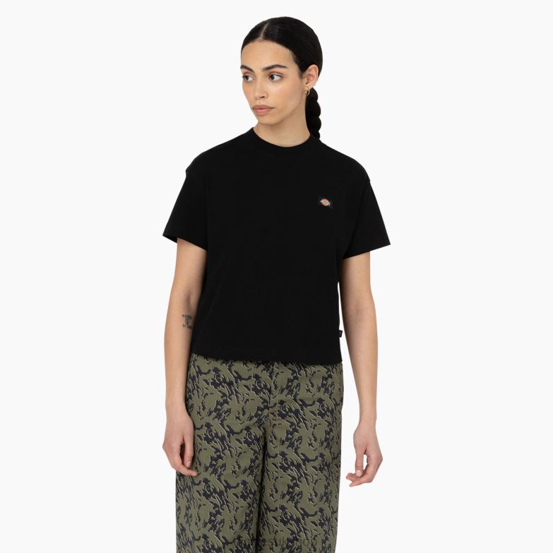 Oakport Cropped T-Shirt Women Dickies Black (KBK) 88T842043 Apparel