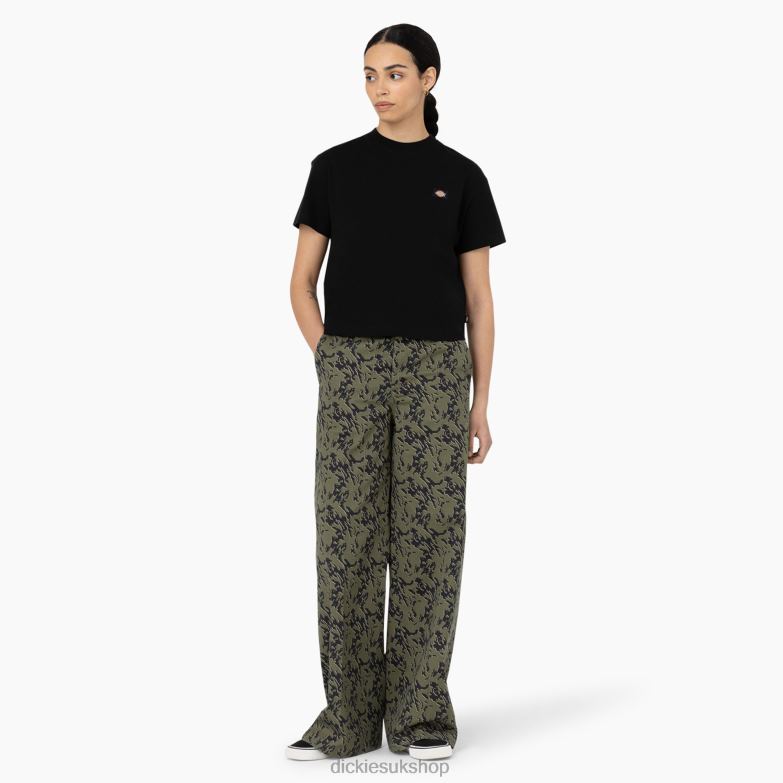 Oakport Cropped T-Shirt Women Dickies Black (KBK) 88T842043 Apparel