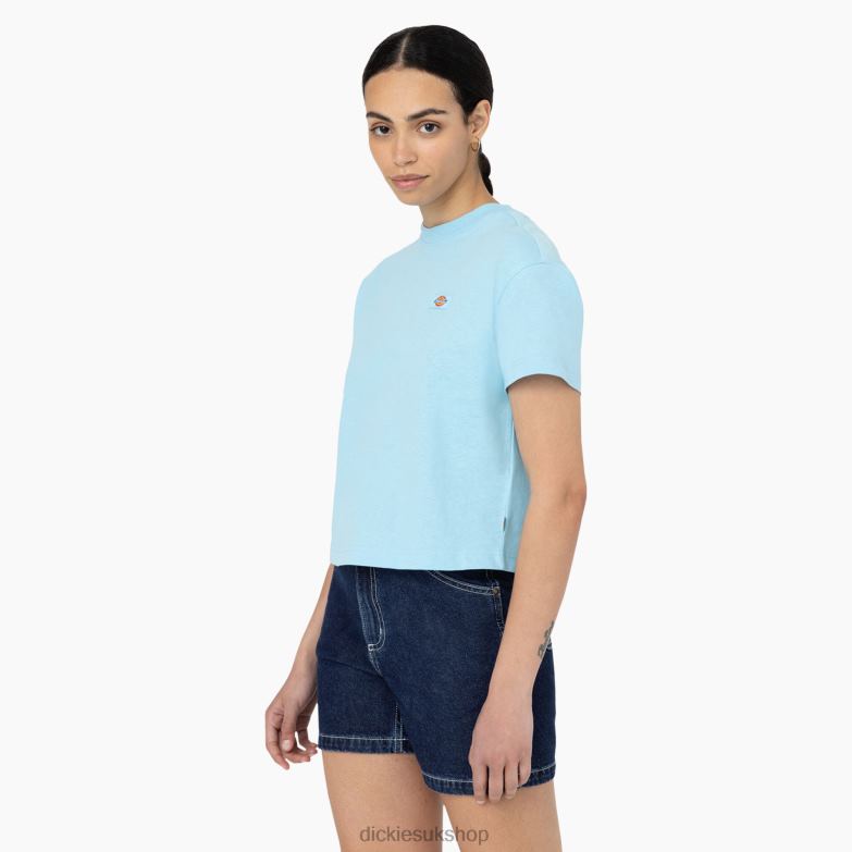 Oakport Cropped T-Shirt Women Dickies Sky Blue (SU9) 88T842044 Apparel