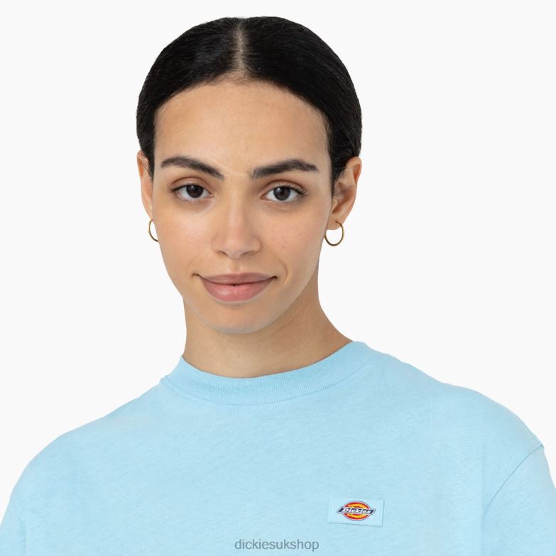 Oakport Cropped T-Shirt Women Dickies Sky Blue (SU9) 88T842044 Apparel
