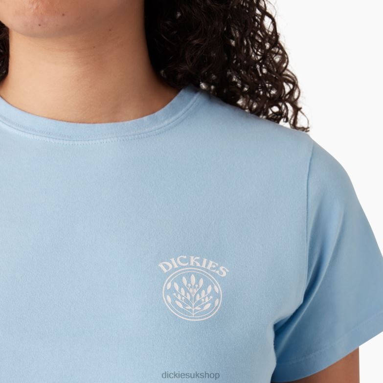 Ombre Cropped T-Shirt Women Dickies Sky Blue/Ink Navy Dip Dye (SKD) 88T842183 Apparel