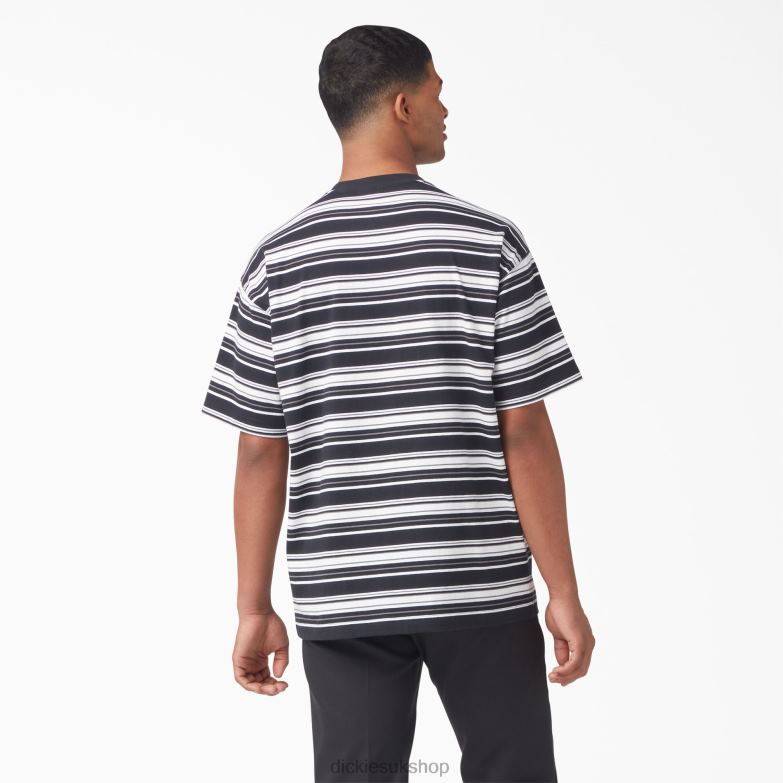 Relaxed Fit Striped Pocket T-Shirt Men Dickies Black Variegated Stripe (BSA) 88T84743 Apparel