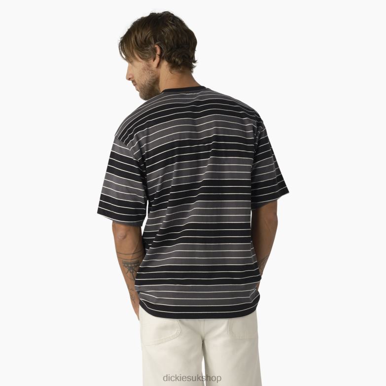 Relaxed Fit Striped Pocket T-Shirt Men Dickies Tonal Black/White Stripe (TSH) 88T84747 Apparel