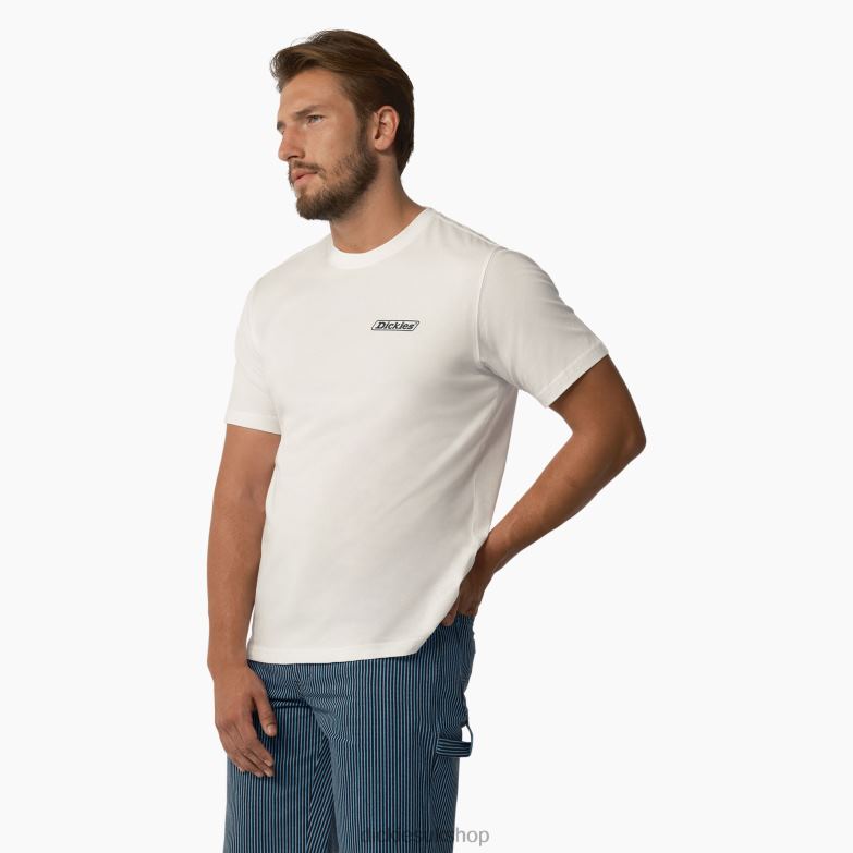 Roseburg Short Sleeve T-Shirt Men Dickies White (WH) 88T84584 Apparel