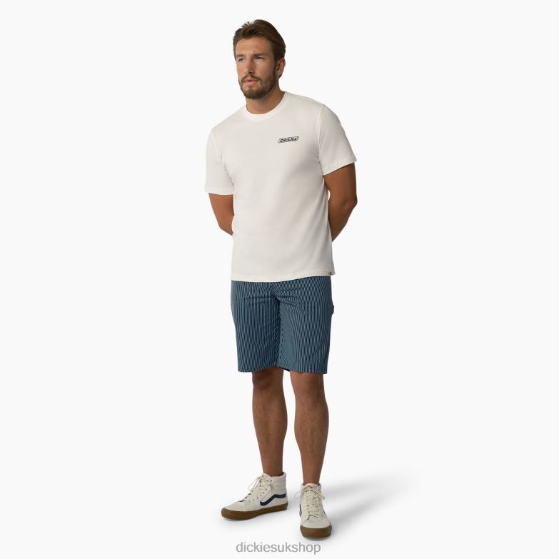 Roseburg Short Sleeve T-Shirt Men Dickies White (WH) 88T84584 Apparel