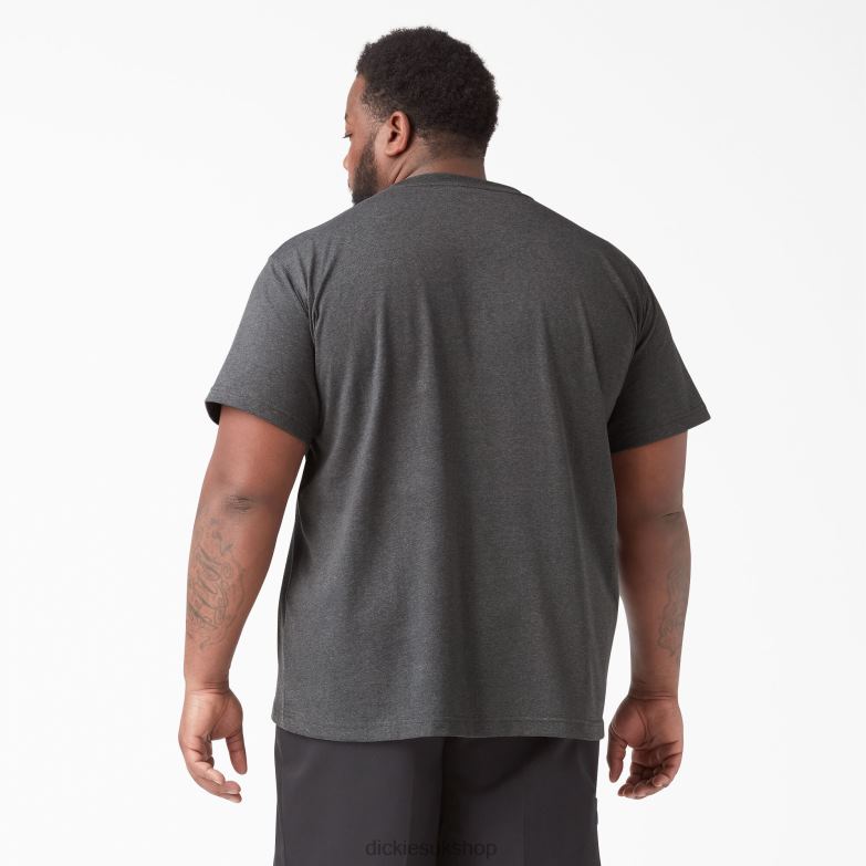 Short Sleeve Heavyweight Heathered T-Shirt Men Dickies Charcoal Gray Heather (CGH) 88T84527 Apparel