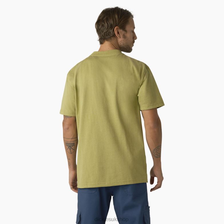 Short Sleeve Heavyweight Heathered T-Shirt Men Dickies Fern Heather (F2H) 88T84530 Apparel