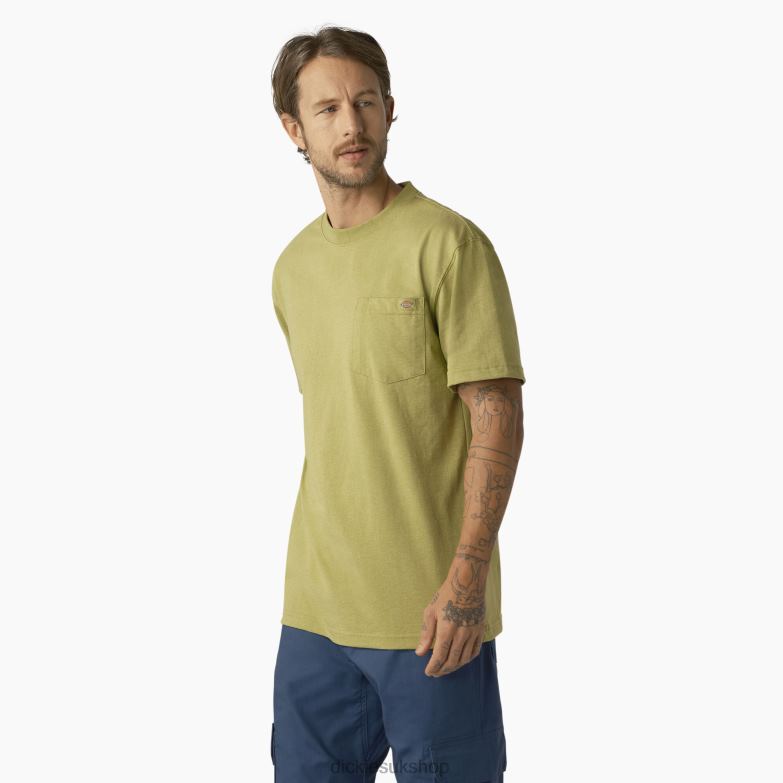 Short Sleeve Heavyweight Heathered T-Shirt Men Dickies Fern Heather (F2H) 88T84530 Apparel