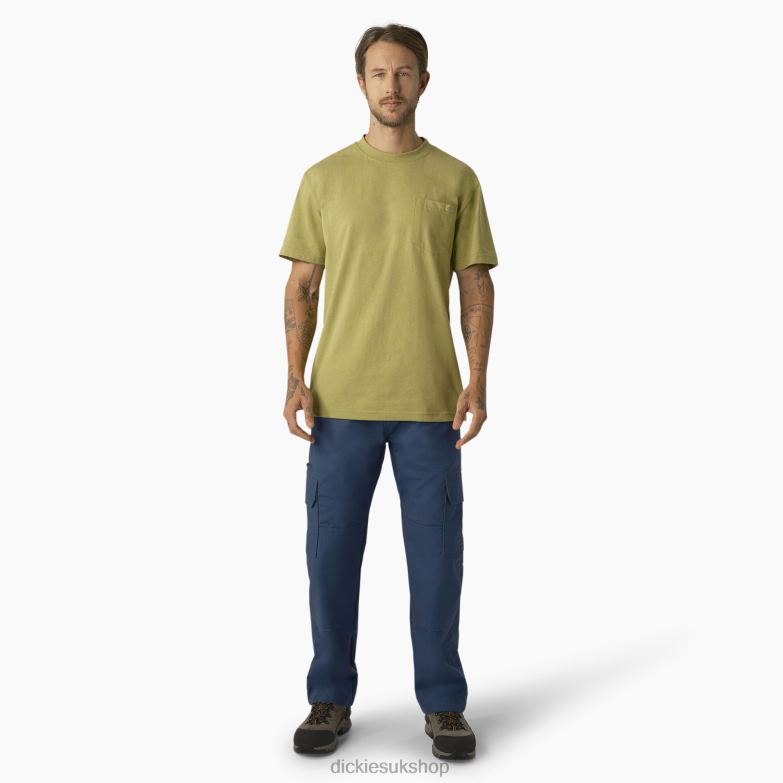 Short Sleeve Heavyweight Heathered T-Shirt Men Dickies Fern Heather (F2H) 88T84530 Apparel
