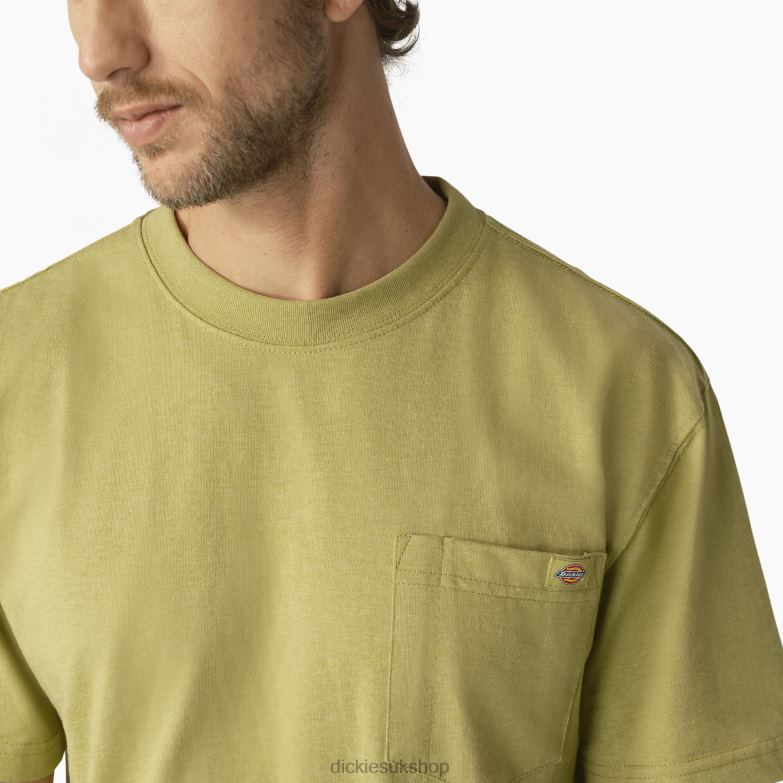 Short Sleeve Heavyweight Heathered T-Shirt Men Dickies Fern Heather (F2H) 88T84530 Apparel
