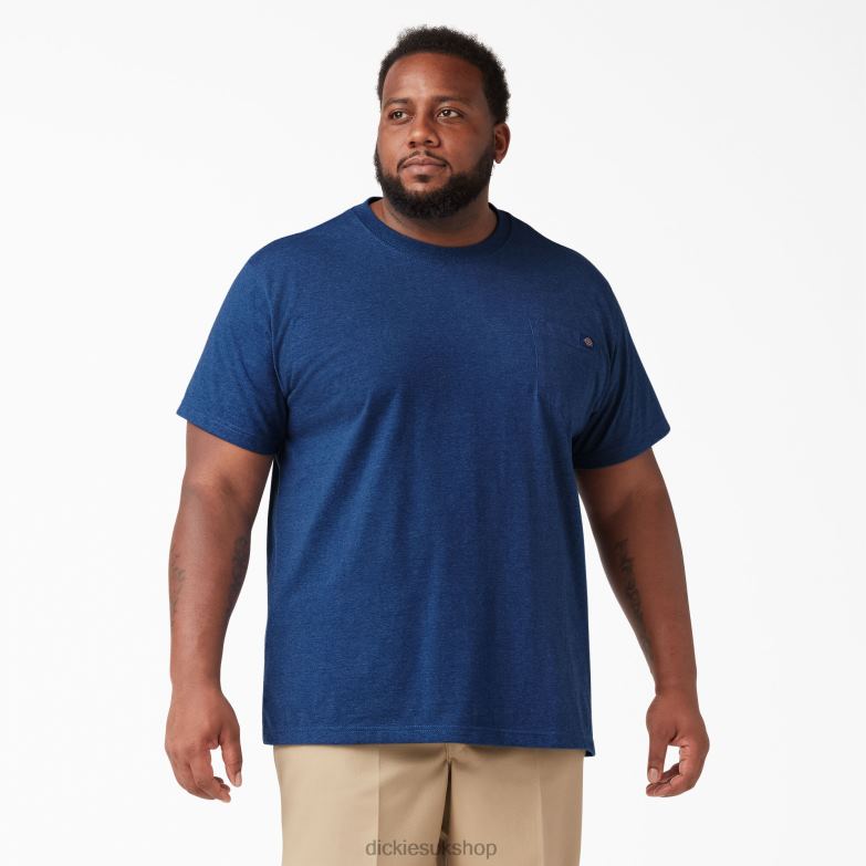 Short Sleeve Heavyweight Heathered T-Shirt Men Dickies Limoges Single Dye Heather (OIH) 88T84534 Apparel