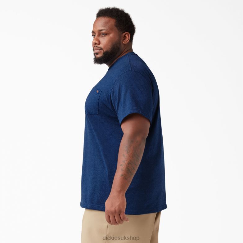 Short Sleeve Heavyweight Heathered T-Shirt Men Dickies Limoges Single Dye Heather (OIH) 88T84534 Apparel