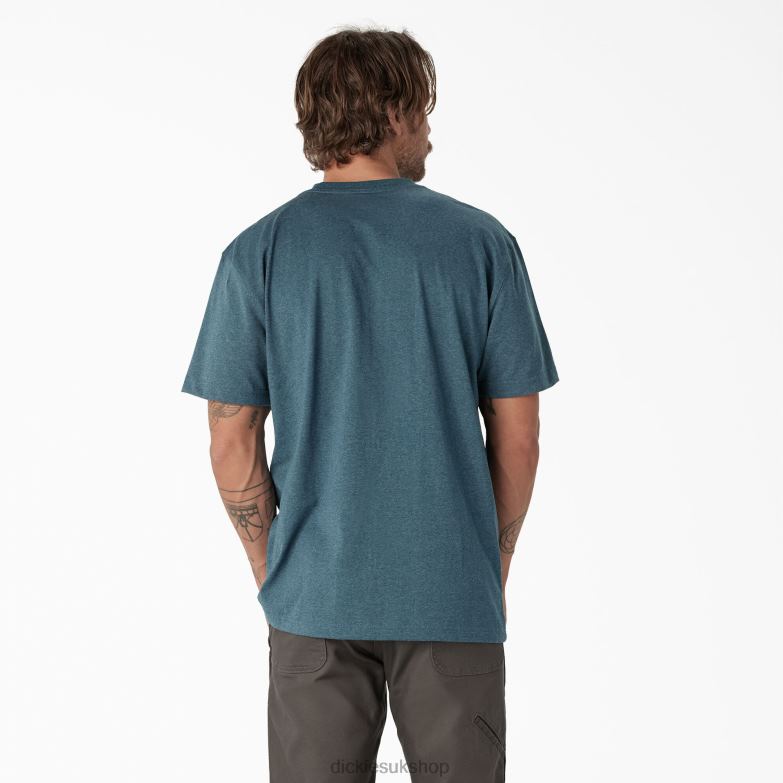 Short Sleeve Heavyweight Logo T-Shirt Men Dickies Baltic Blue (BUD) 88T84737 Apparel