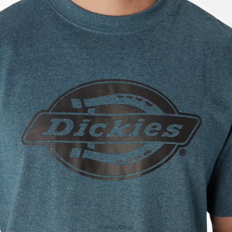 Short Sleeve Heavyweight Logo T-Shirt Men Dickies Baltic Blue (BUD) 88T84737 Apparel