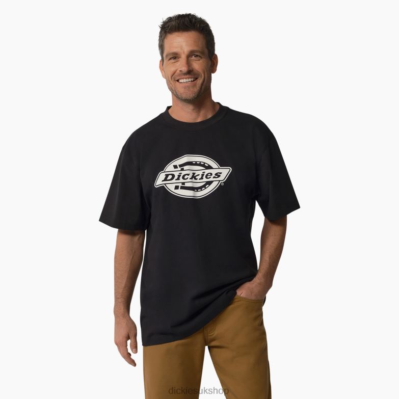 Short Sleeve Heavyweight Logo T-Shirt Men Dickies Black (KBK) 88T84739 Apparel