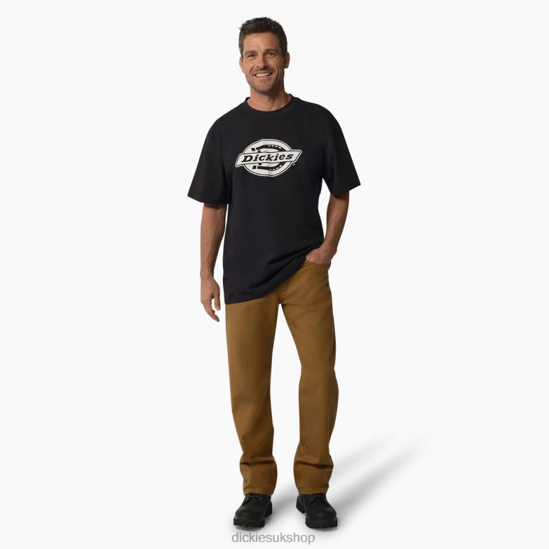 Short Sleeve Heavyweight Logo T-Shirt Men Dickies Black (KBK) 88T84739 Apparel