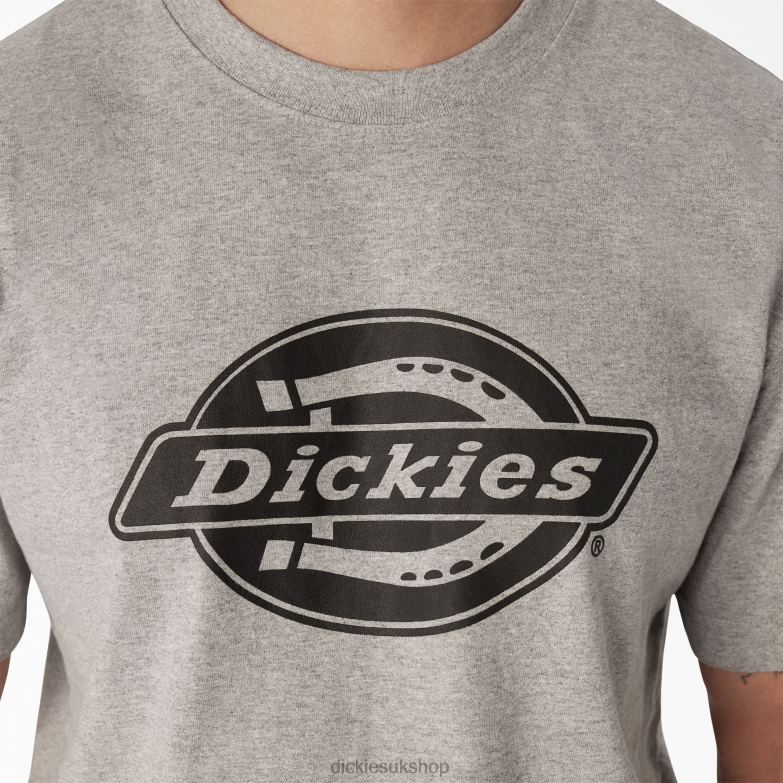 Short Sleeve Heavyweight Logo T-Shirt Men Dickies Heather Gray (HG) 88T84738 Apparel